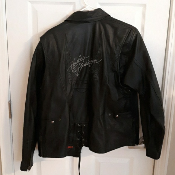 Womens leather harley davidson jacket - Picture 2 of 5